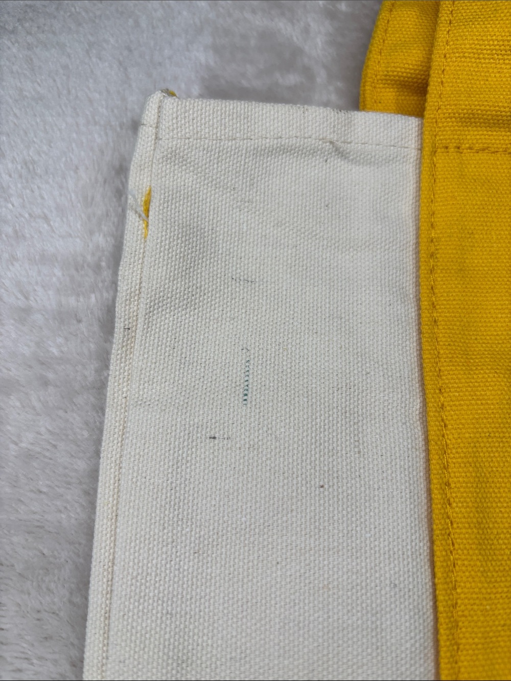 Trader Joe’s Yellow & White Mini Canvas Tote Bag - Picture 8 of 8